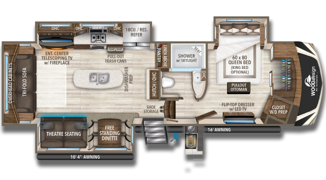 Endless ways to customize your RV - potential floorplan layout