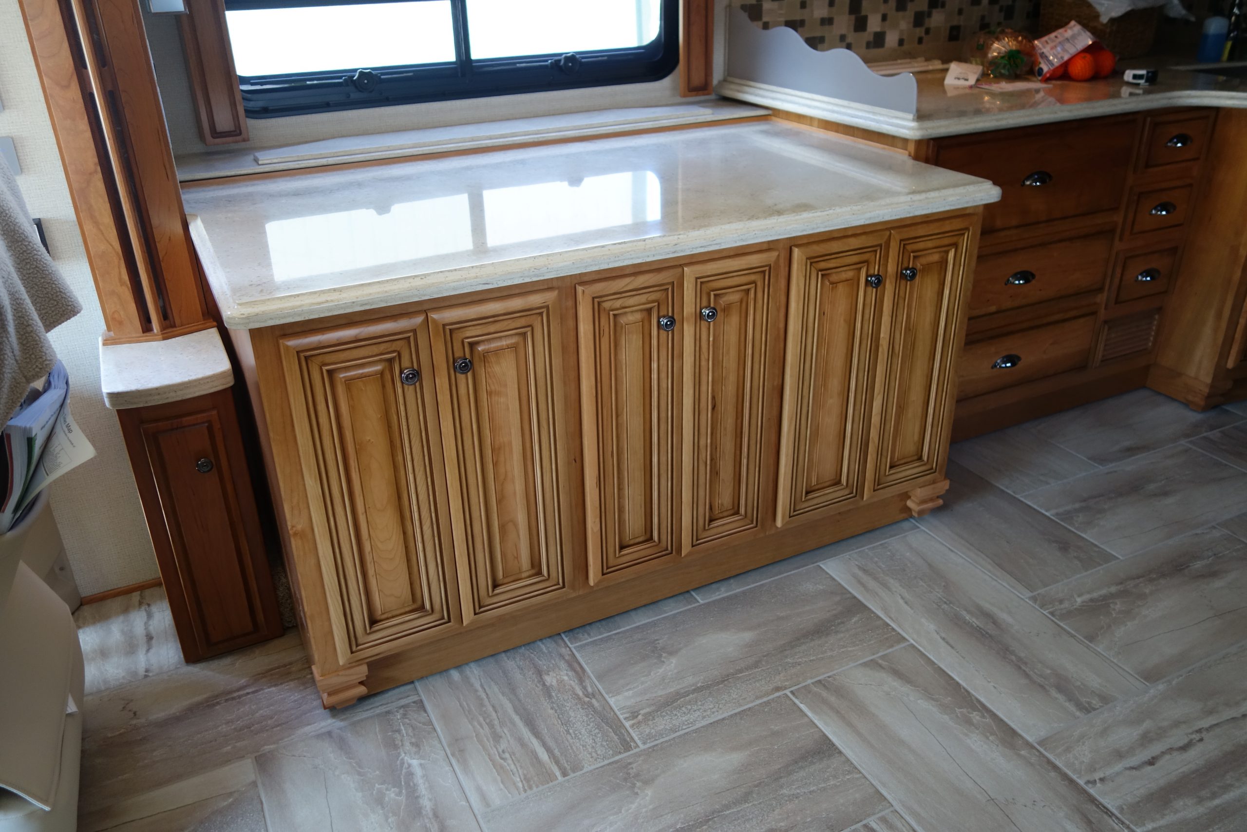 Custom cabinets with countertop
